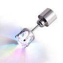 Ladies Color Changing LED Light Crown Shape Ear Stud Earrings Pair V9Y6