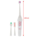 1 Set Electric Toothbrush With 2 Brush Heads Battery Operated Teeth OZ