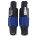 2pc Speakon Male Plug Speaker 4 Pole Conductor Audio Cable Connector   Z