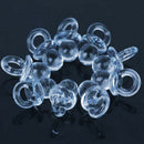 50pcs Mini Pacifier Plastic Table Confetti for Baby Shower-Blue U3E6