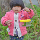 Children Portable Plastic Insect Cage Feeding Observation Box (w/Tweezers)