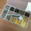 Metal Tool 180 Sets Double Cap Leather Leather Studs Cr Z9P3 Rivets W8D1 Tu B3I9