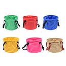 Outdoor Collapsible Water Bucket Carrier Leakproof Folding Pail Green 30L