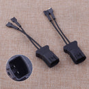 2x Plastic Horn Speaker Wiring Adapter Harness Pigtail Socket for Hyundai