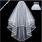 Elegant White Elegant Beauty Two Layers Short Net Tulle Bride  For Wedd â„–[