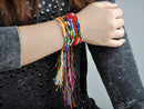 10pcs Colorful Women Braided Strand Friendship Wristband Handmade Lucky Bracelet