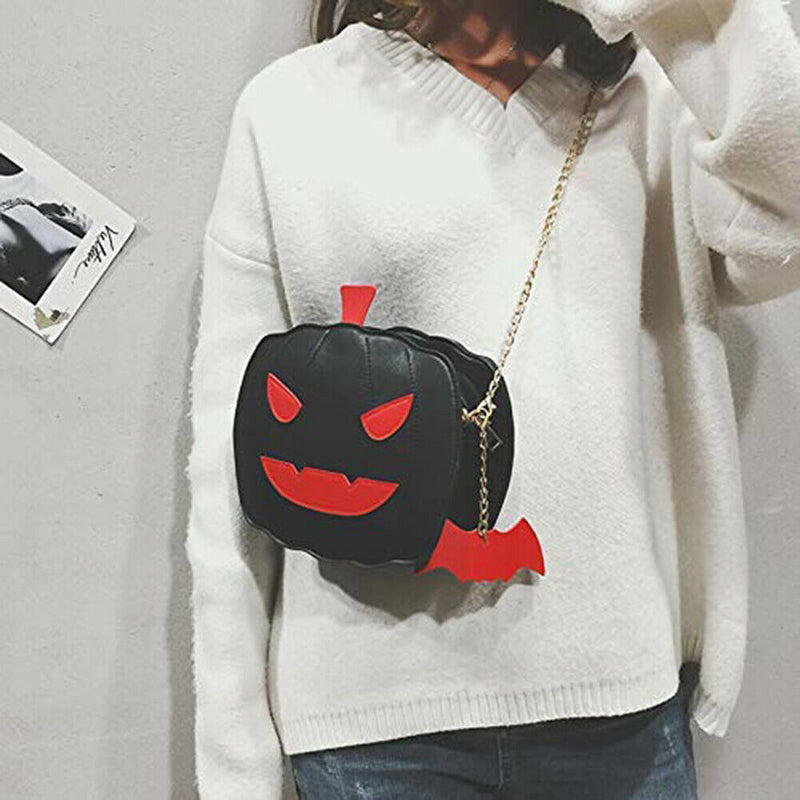 Halloween Pumpkin Design Small Chain Shoulder Bags