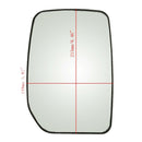2 Pcs Replacement Left+Right Side Heated Mirror with White Lens Glass For Ford