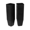 Pack of 50pcs Black Plastic Mini Flower Pots Nursery Plant Containers 7cm*7cm