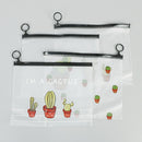 1Pc Cactus PVC Waterproof Cases  A5 File Folder Storage Pencil Bag BX