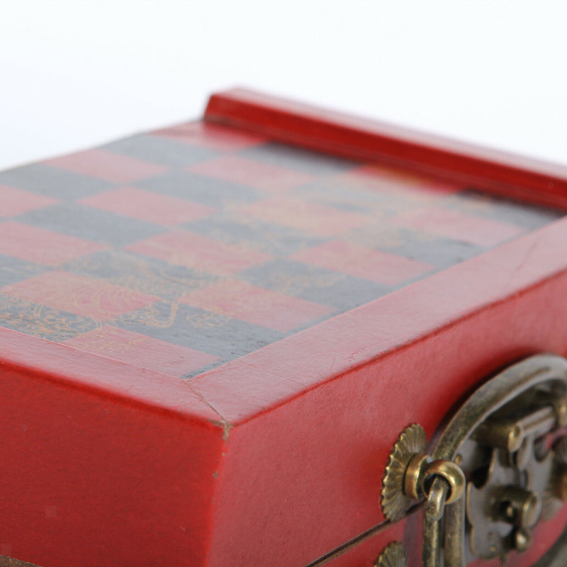 8"x8"Chinese Xi'an Terracotta Warriors Wooden Chess Carved Unique Collectible