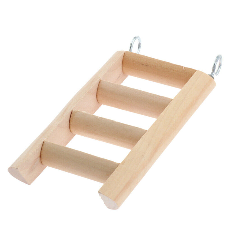 Natural Wooden Mouse Hamster Ladder Crawling Bridge Pet Bird Toys