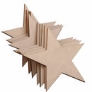25 Pcs Natural Unfinished Blank Wood Wooden Stars Star DIY Decor Crafts-, G6R9