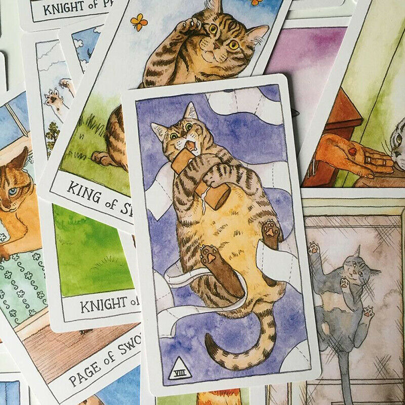 Cat Tarot Cards Game Party Playing Tarot Cards Whimsical and Humorous TarotB&SE