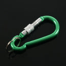 Large Spring Loaded Gate Aluminum Locking Carabiner Keyring Green A7Z7