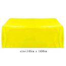 57'' Tablecloth Square Satin Plain Table Cover Wedding Banquet Decor-Yellow