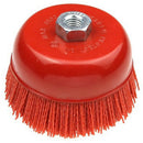 1 Piece 115 x M14 Cup Abrasive Brush Wheel P80 Pile Polymer-Abrasive 4.5 In