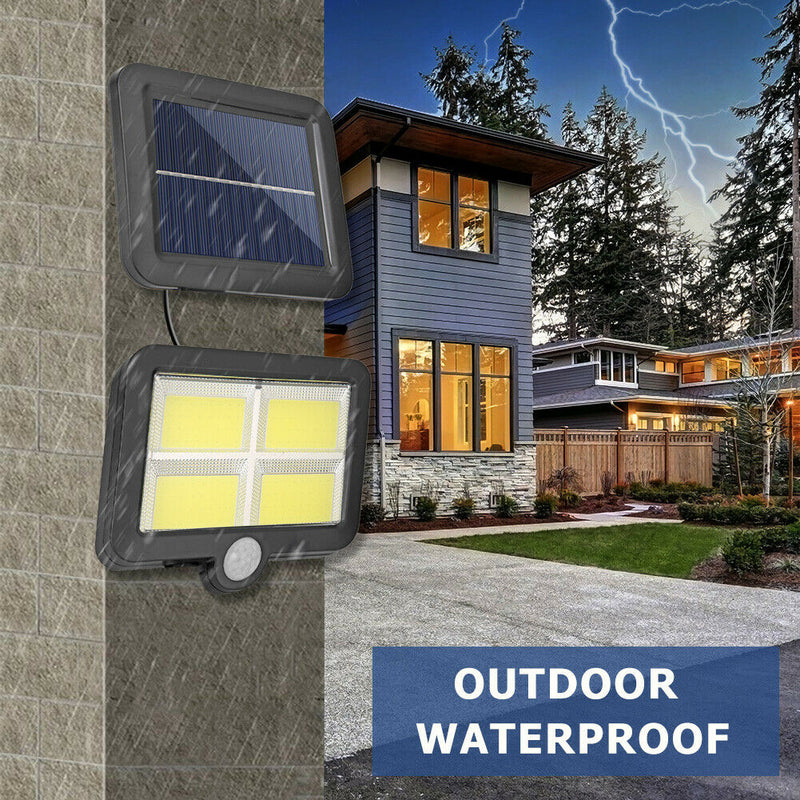 IP65 Solar Wall Light Remote Control Motion Sensor Outdoor Lamp (128LED) A