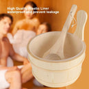 Bathroom Natural Wooden Bucket + Ladle Set For Sauna Spa Bathroom Accessori