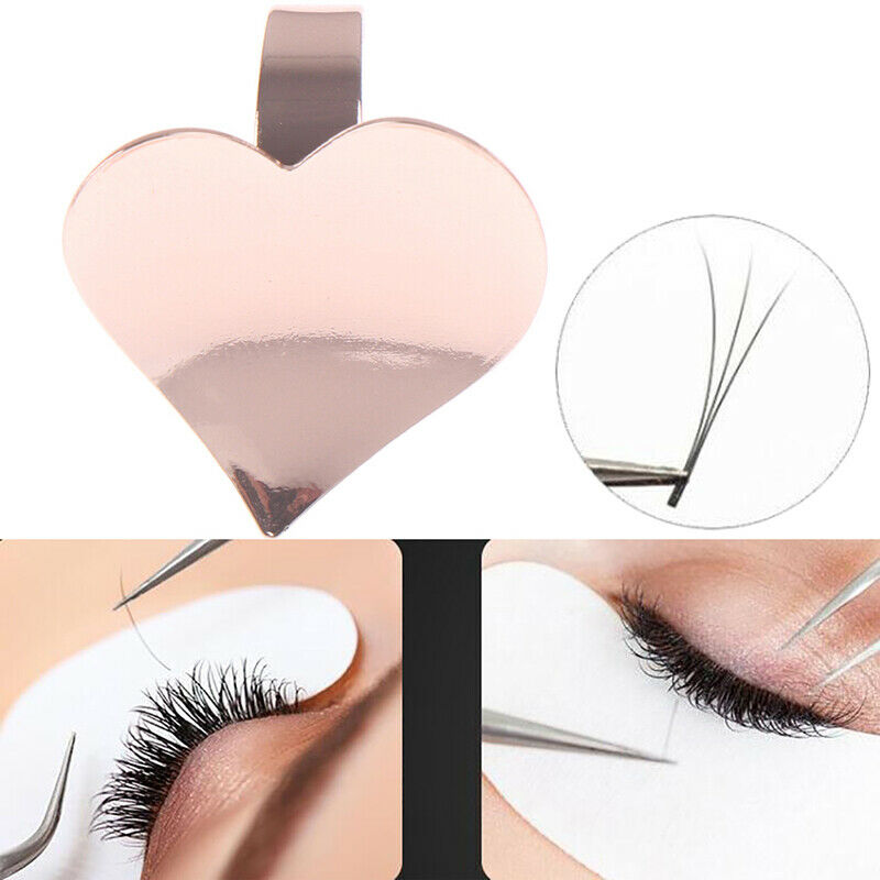 1X Metel Heart Pallet Holder Adhesive Glue Ring Eyelash Extension Tattoo Pigme3C