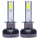 2x Mini LED Car Headlight Bulbs 72W 12000LM 8000K COB Headlamp Bulbs (H1)