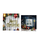 2pcs/4Panel Christmas Pattern Living Room Window Drapes Balcony Window Decor
