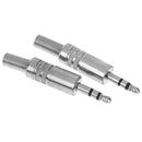 2pcs 3.5mm 1/8in Stereo Male Audio TRS Plated Jack Plug Adapter Connectors A