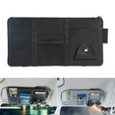 Car Sun Visor Organizer Holder Bag with Zipper for Glasses Phone (Black) A