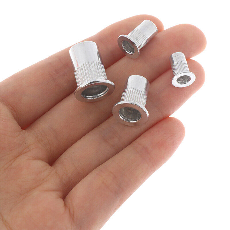100 x Steel Aluminum Threaded Rivet Nut Inserts Rivnut Nutsert M4/M5/M6/M8 S Bj