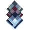 12pcs Plaid Handkerchiefs Classic Soft Hanky  Square Formal Kerchief 16''