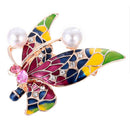 Animal Butterfly Crystal Enamel Brooch Pin Insect Lapel Pin Jewelry Women Gift3C