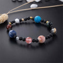 Universe Solar System Galaxy Eight Planets Stone Beads Bracelet Handmade Gift !!