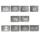 10pcs DIY Reusable Body Face Paint Stencils Template for Dress Party Make Up