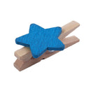Card Photo Clothespin Pegs Star Crafts Mini Wooden Clip 50pcs Blue
