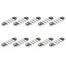 10X 41mm Festoon LED 3528 12SMD Light Bulb White Car Interior Dome Map Door Lamp