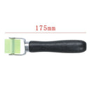 Wooden Grip Auto Sound Deadener Application Clear Yellow Rubber Roller L7E4