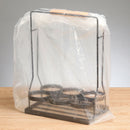 6 Bottle Wine Caddy Sturdy Black Coated Frame Protects Bottles.Real Natural K2K5