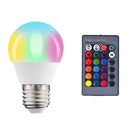 LED Color Changing Light Bulb with Remote Control Home Decoration 3W RGBW