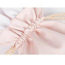 Pink Silk Fabric Bunny Storage Bag with Drawstring, 7.87x2.76x10.63 inch