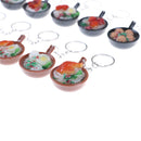 Chinese Food Bowl Mini bag pendant Creative Simulation Rice Food Key Chains LJ