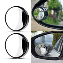 Car Wide Angle Round Convex Mirrors HD Frameless Rearview Blind Spot Mirror 2PCS