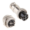 GX16 4 Pins Metal Waterproof Aviation Connector Plug & Socket