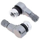2x Anodized Direction Motorcycle Tire Tyre Valve Dust Cap for Yamaha Grey
