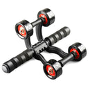 No Noise Fitness Equipment Exercise Four-wheel Abdominal Power Wheel w/Mat