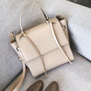 Women's Leather Tote Bag Fashion Shoulder Bag Belt Decoration Crossbody Bag