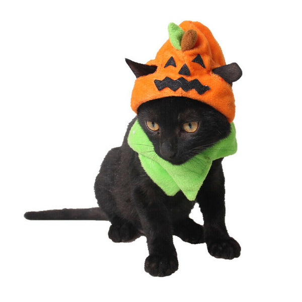 Pet Dog Cat Pumpkins Hat Costumes for Holiday Parties Halloween, Christmas