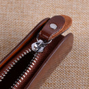 Brown Wood Grain Leather Cover Car Remote Key Fob Case Bag Fit For Chevrolet VW