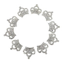 10x Metal Crown Flatback Rhinestone Button Embellishment Weding Phone Kit