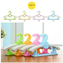 20pcs Kids Hangers Retractable Portable Plastic for Baby Trouser Skirt