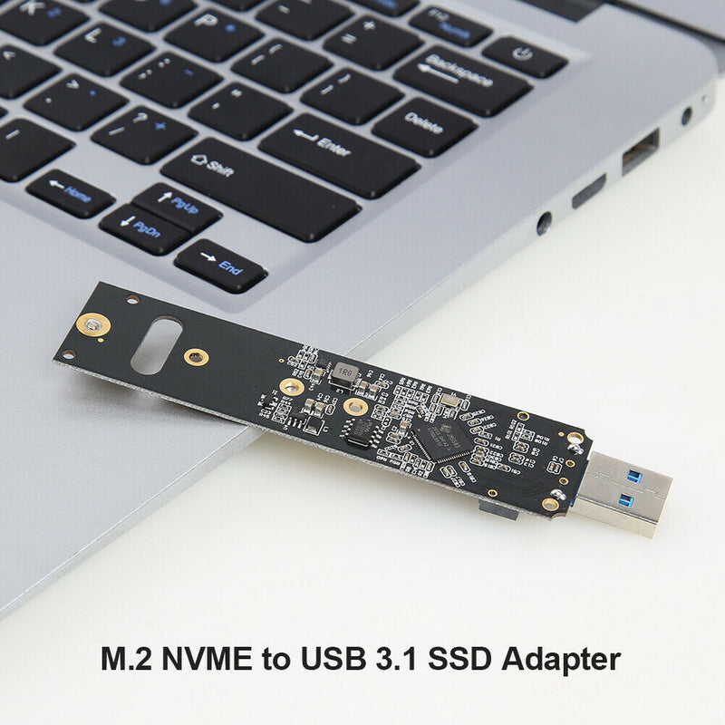 NVMe to USB Adapter M2 M Key SSD to to USB 3.1 A Card + USB A to C Adapter